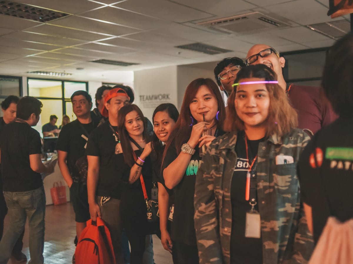 A TopData group photo at a team event