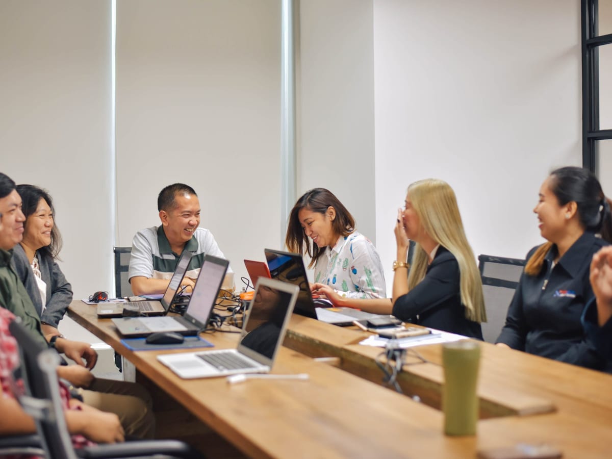 Workstations at the TopData office